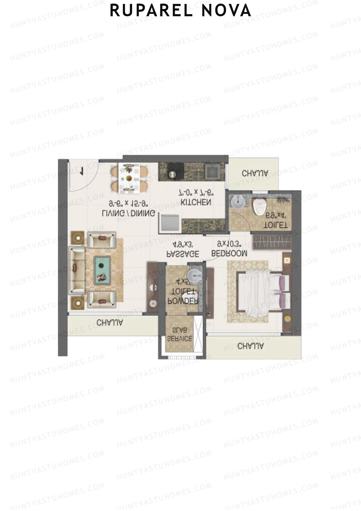 Ruparel Nova Tower A Unit 2 Floor Plan