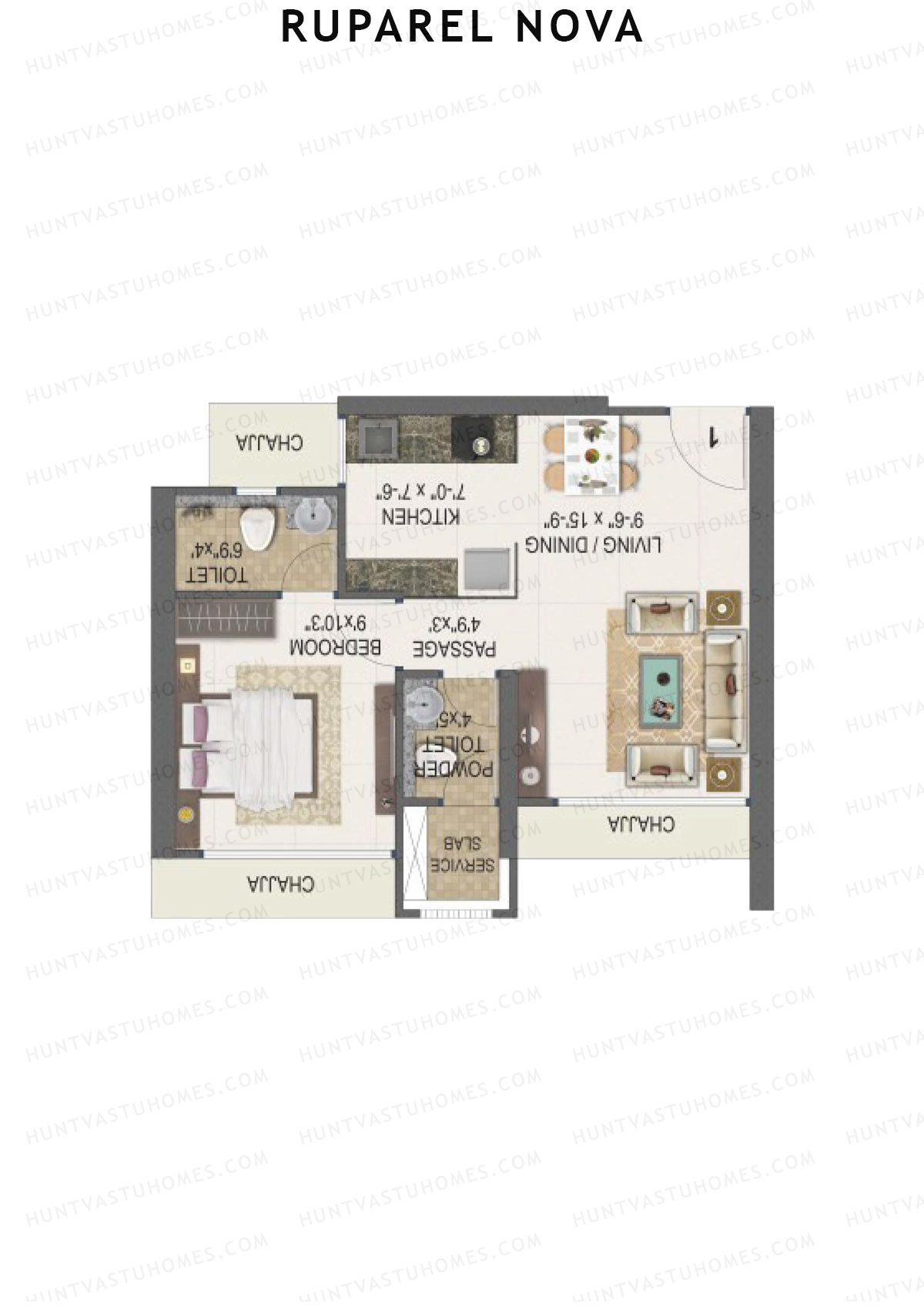 Ruparel Nova Tower A Unit 4 Floor Plan