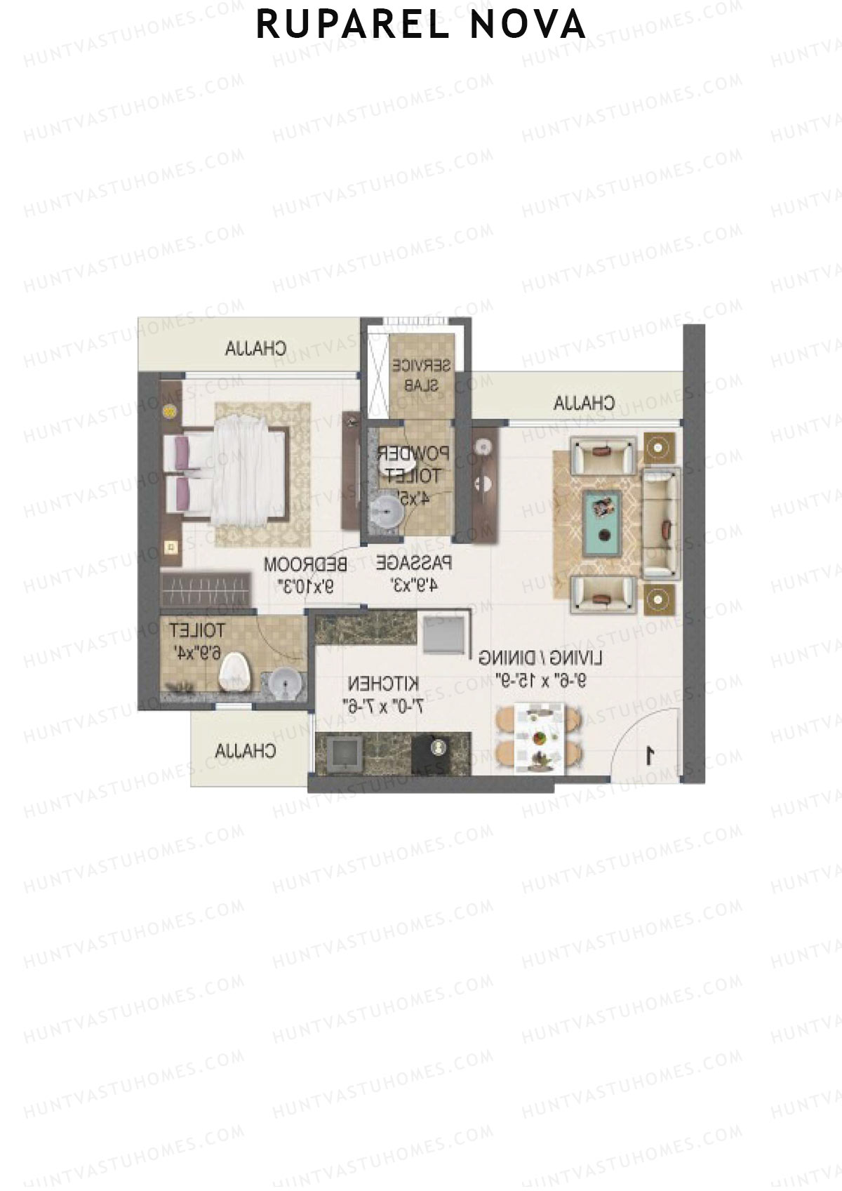 Ruparel Nova Tower A Unit 5 Floor Plan