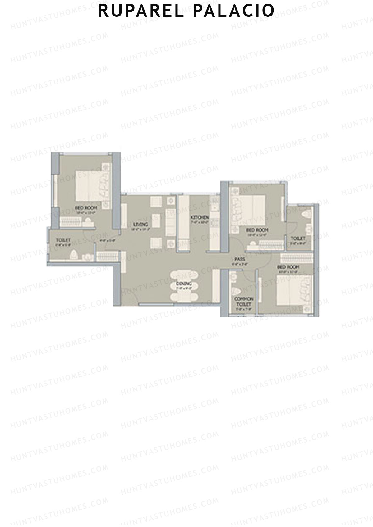 Ruparel Palacio Tower A Unit 2 Floor Plan