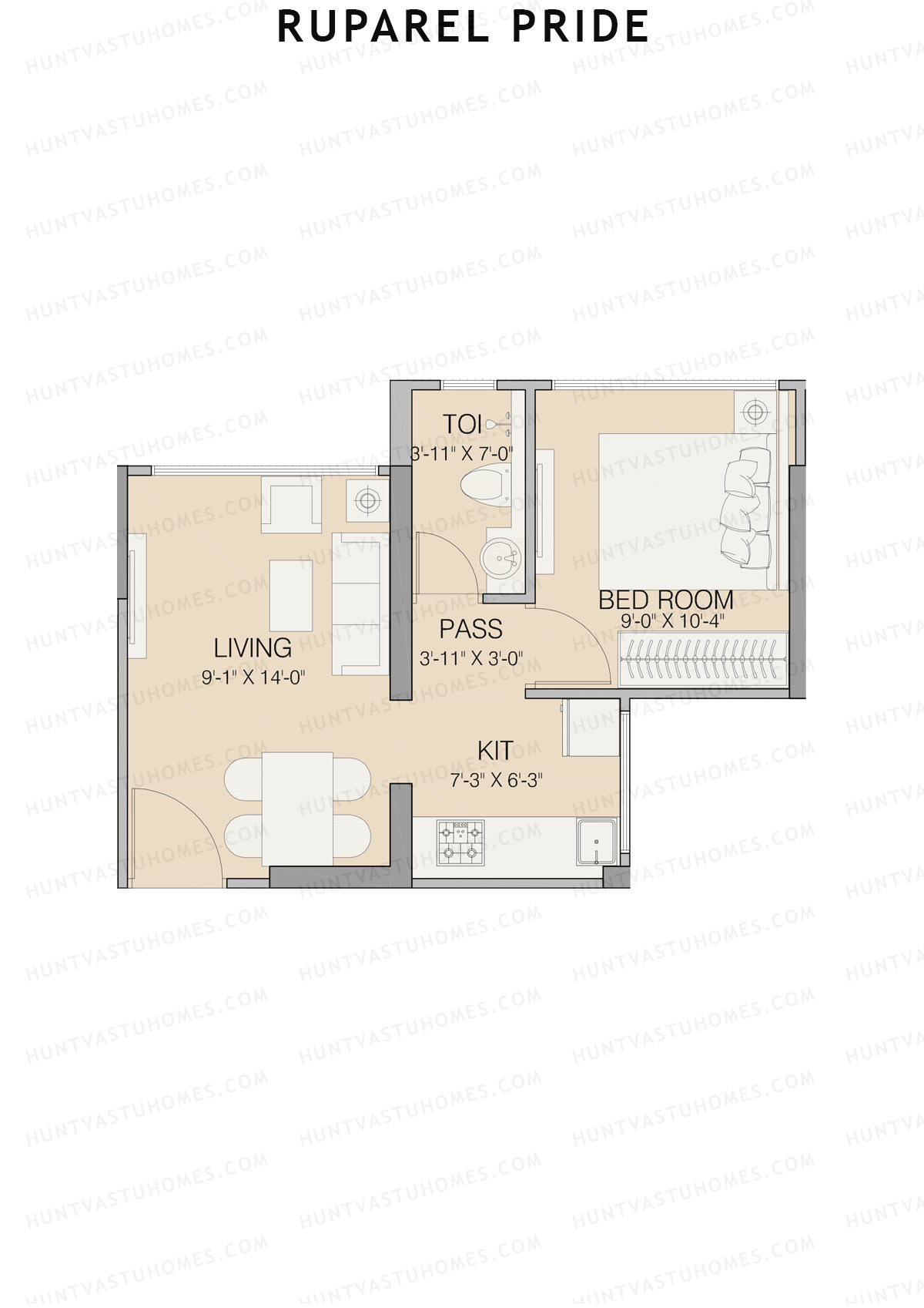 Ruparel Pride Wing A Unit 4 Floor Plan