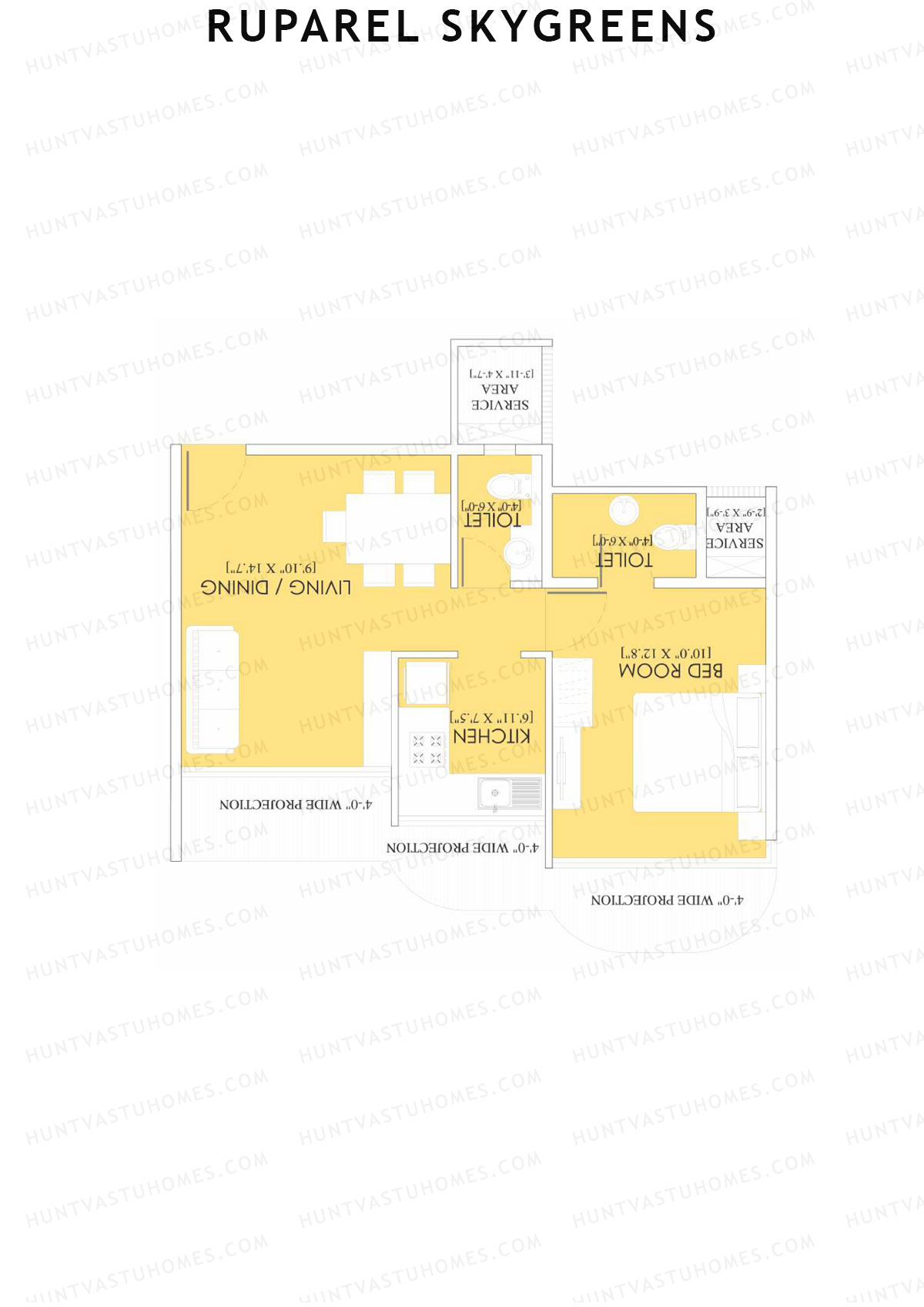 Ruparel Skygreens Tower A Unit 3 Floor Plan