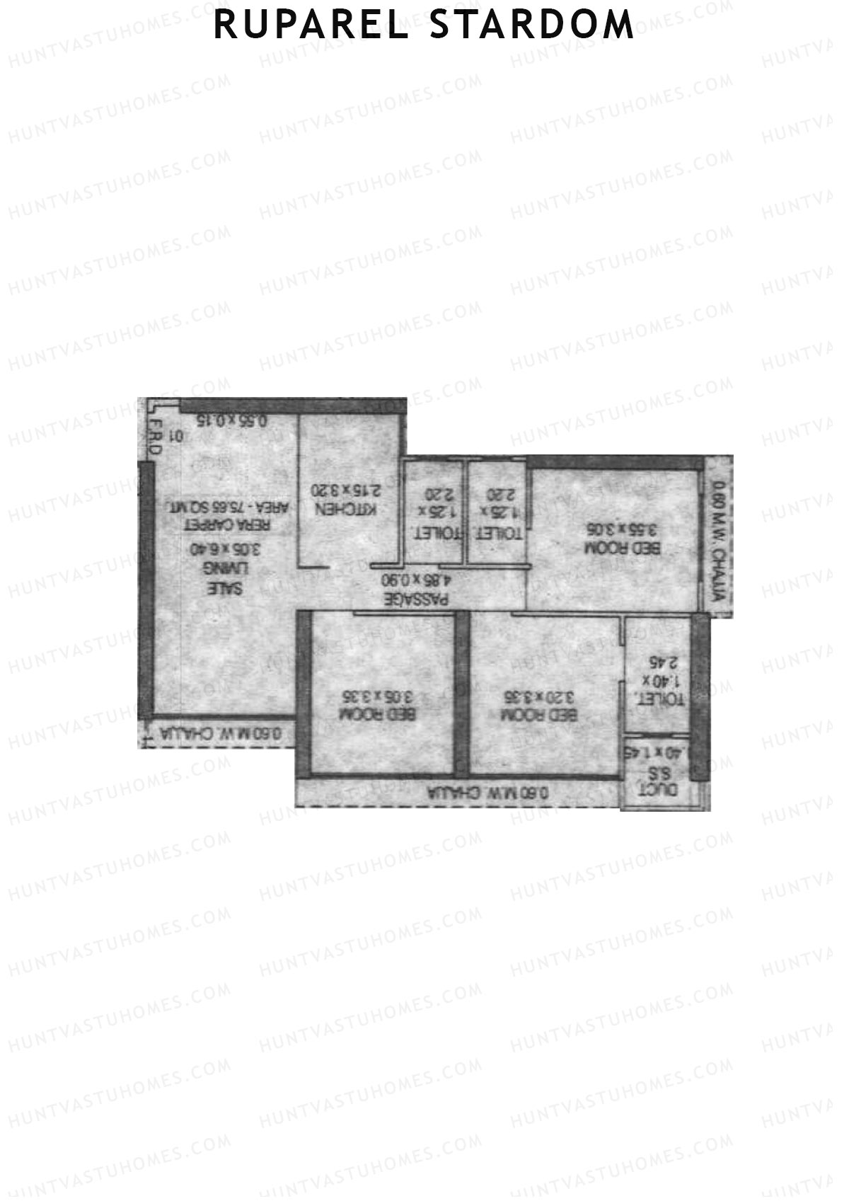 Ruparel Stardom Wing A Unit 1 Floor Plan