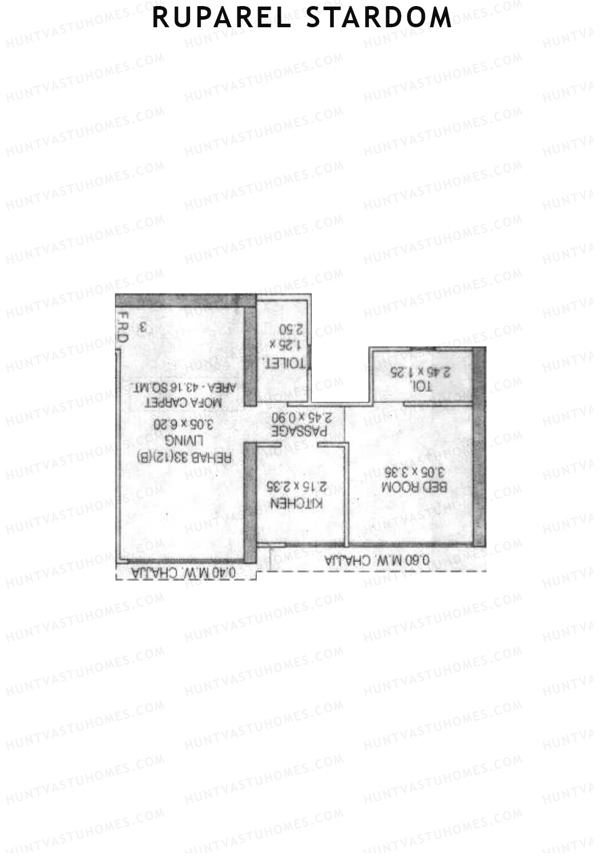 Ruparel Stardom Wing A Unit 3 Floor Plan