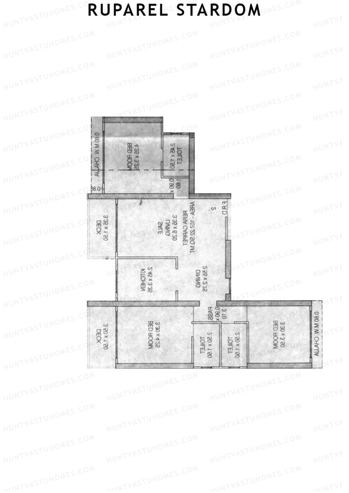 Ruparel Stardom Wing B Unit 1 Floor Plan