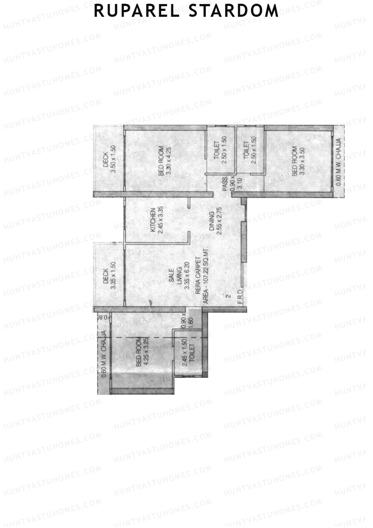 Ruparel Stardom Wing B Unit 2 Floor Plan