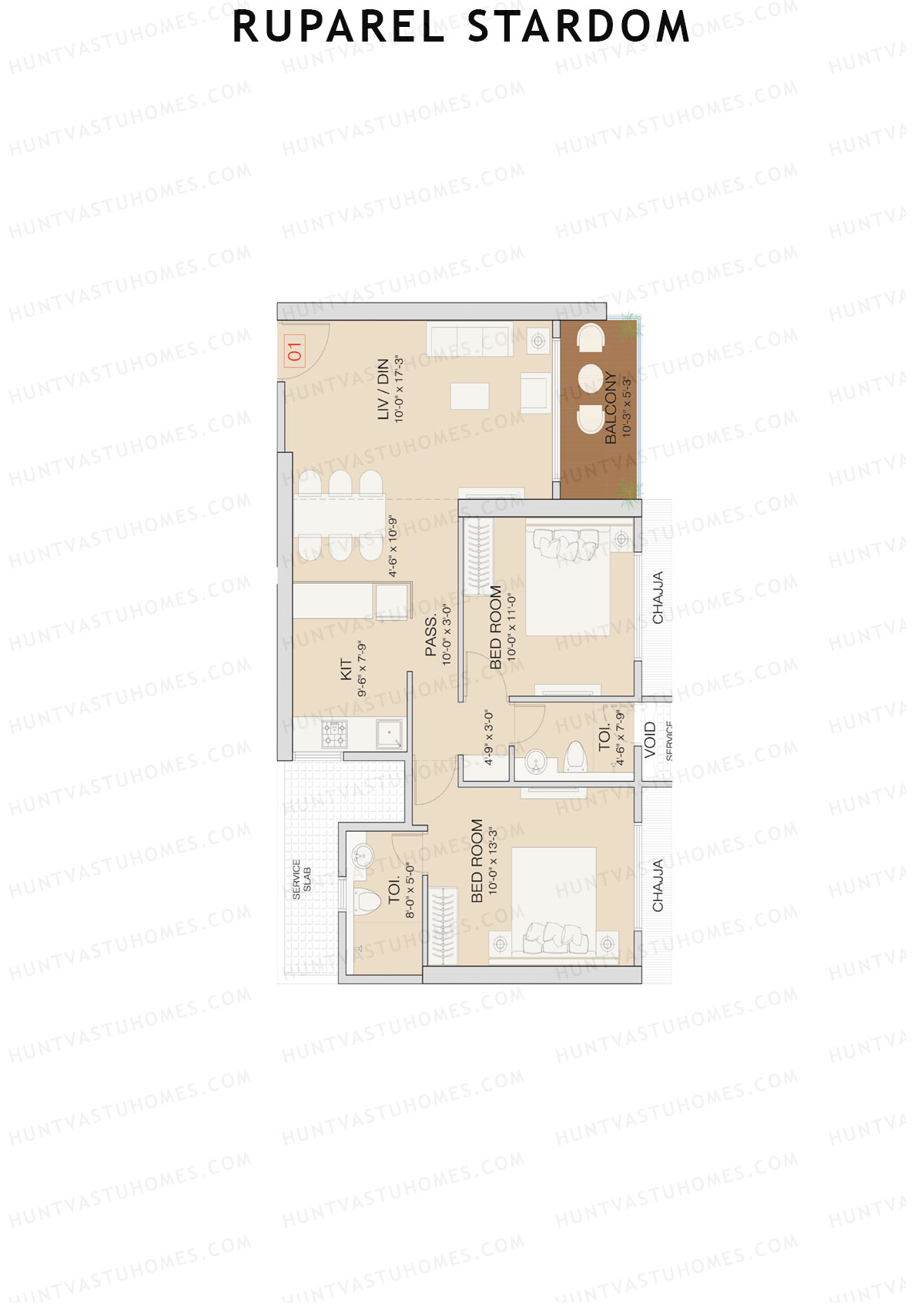 Ruparel Stardom Wing C Unit 1 Floor Plan
