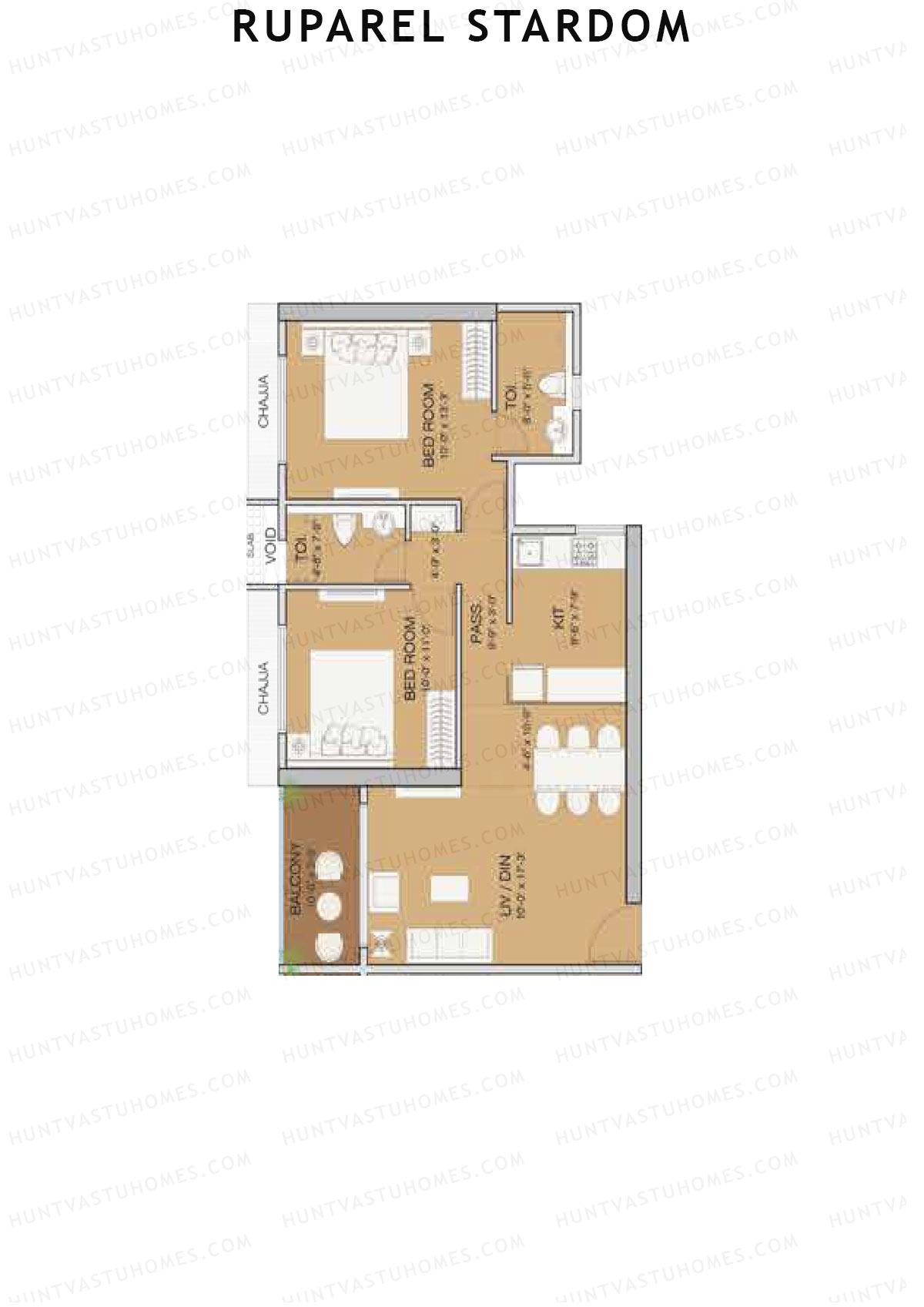 Ruparel Stardom Wing C Unit 3 Floor Plan