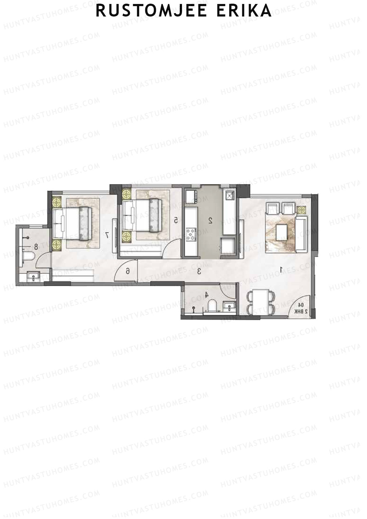 Rustomjee Erika Wing A Unit 4 Floor Plan