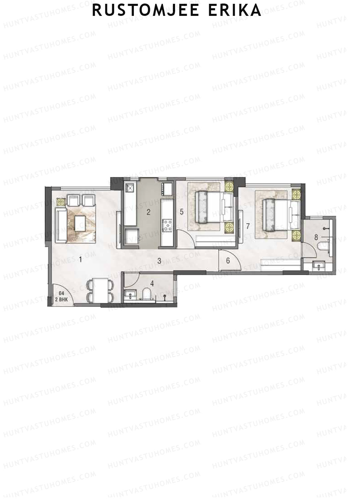 Rustomjee Erika Wing B Unit 4 Floor Plan