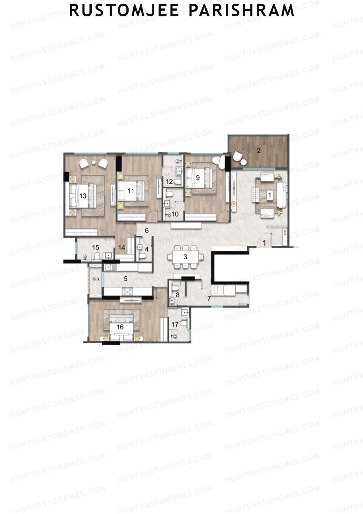 Rustomjee Parishram Tower A Unit 1 Floor Plan