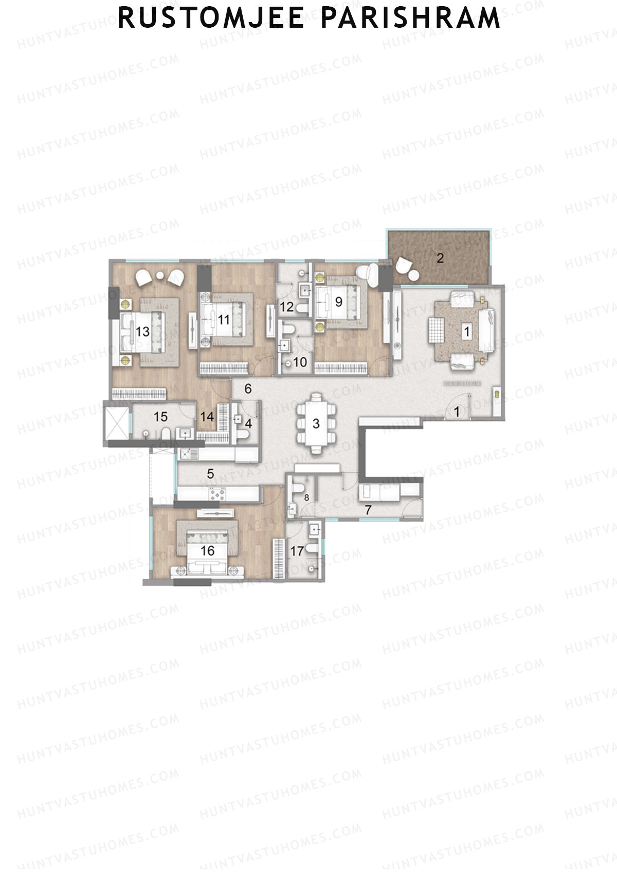 Rustomjee Parishram Tower A Unit 1 Floor Plan