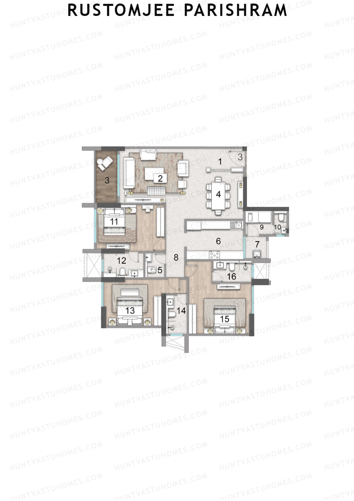 Rustomjee Parishram Tower A Unit 3 Floor Plan