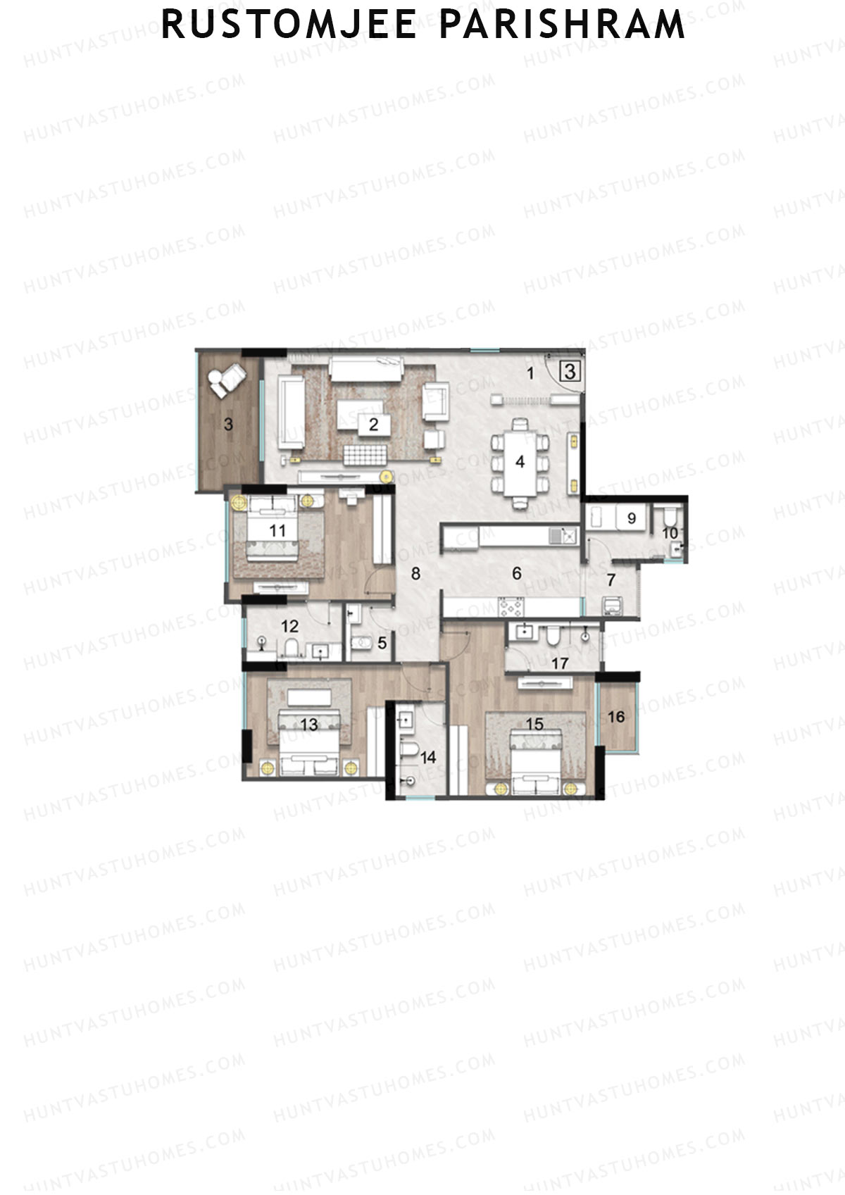 Rustomjee Parishram Tower A Unit 3 Floor Plan