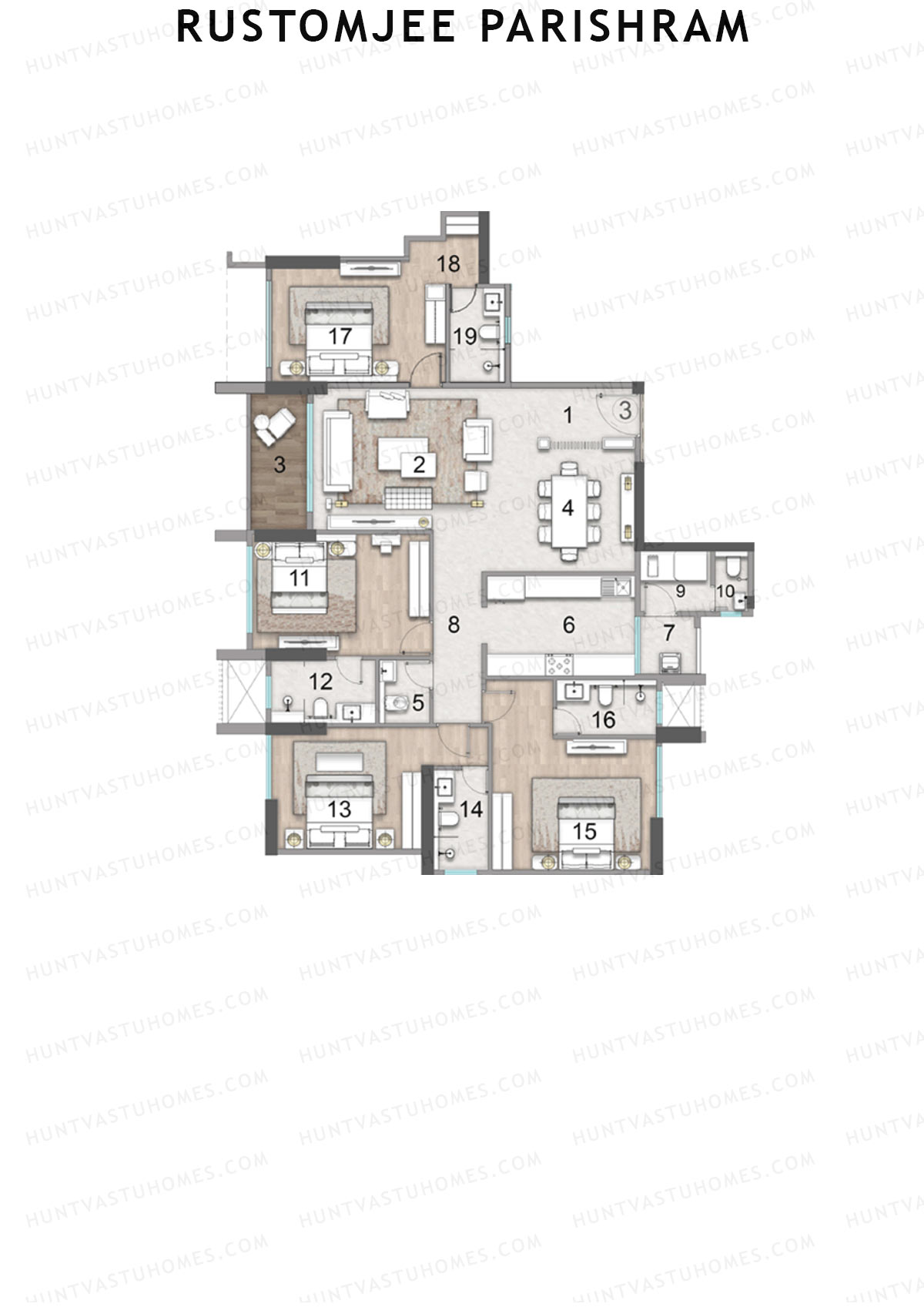 Rustomjee Parishram Tower A Unit 3 Floor Plan