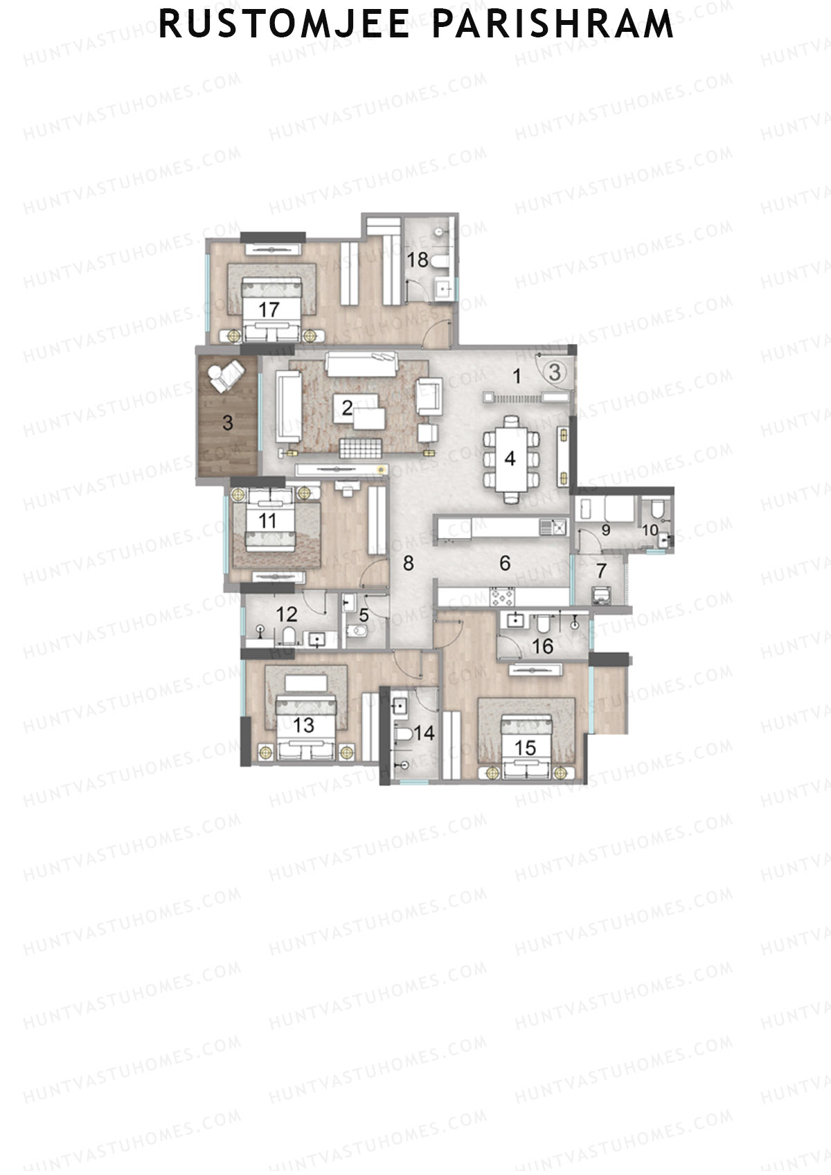 Rustomjee Parishram Tower A Unit 3 Floor Plan