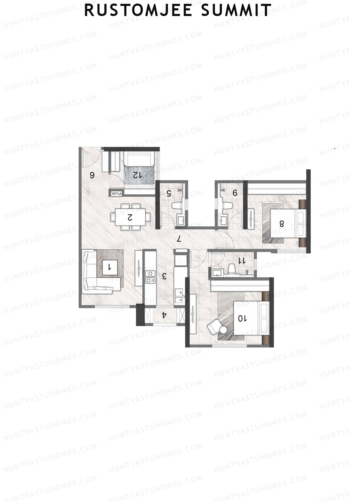 Rustomjee Summit Tower 1 Unit 7 Floor Plan