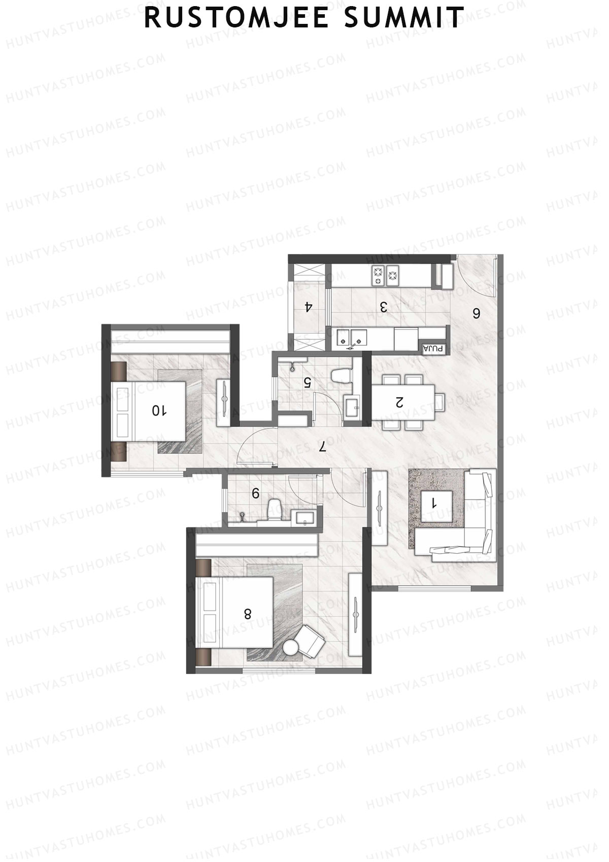 Rustomjee Summit Tower 1 Unit 8 Floor Plan