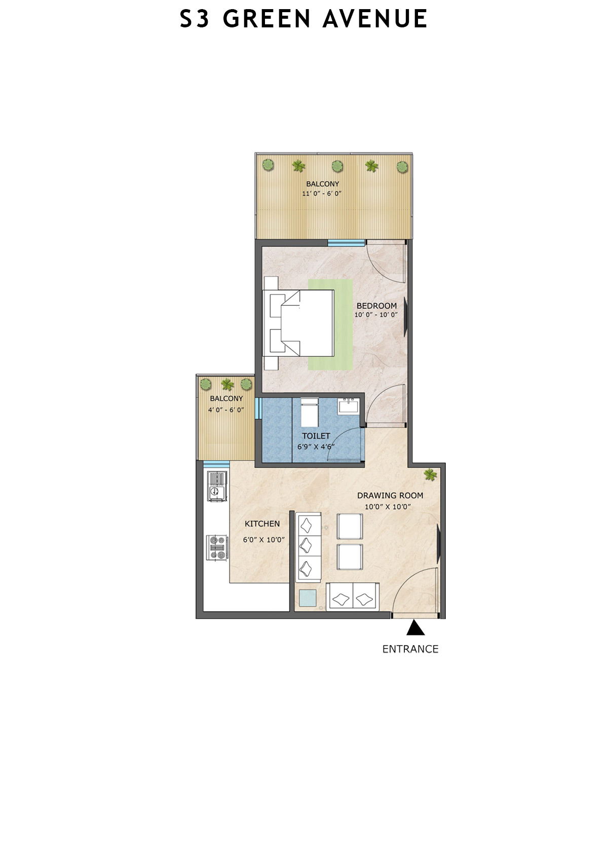 S3 Green Avenue Tower 14 Unit 1 Floor Plan