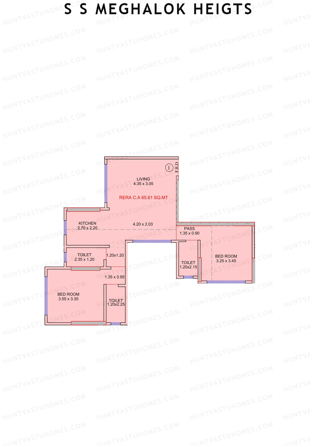 S S Meghalok Heights Block A Unit 1 Floor Plan