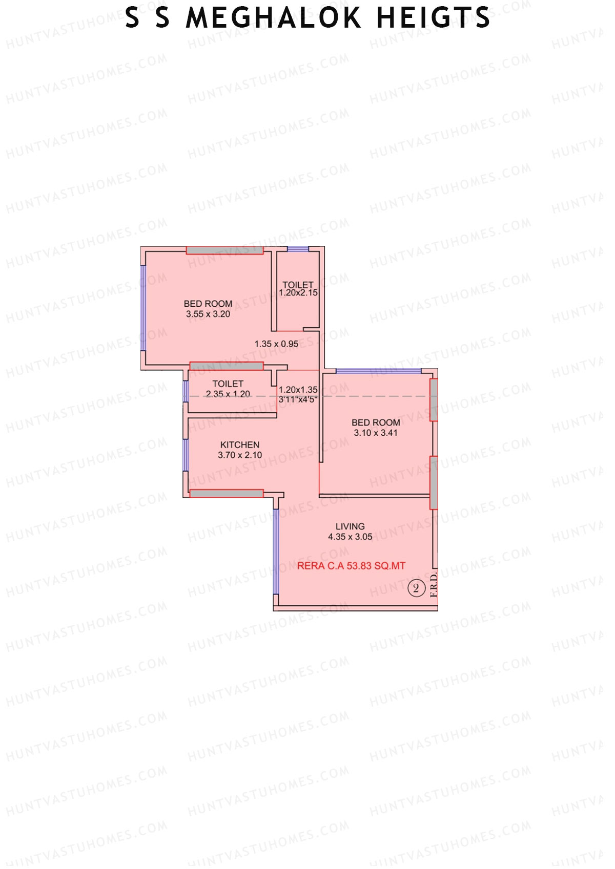 S S Meghalok Heights Block A Unit 2 Floor Plan