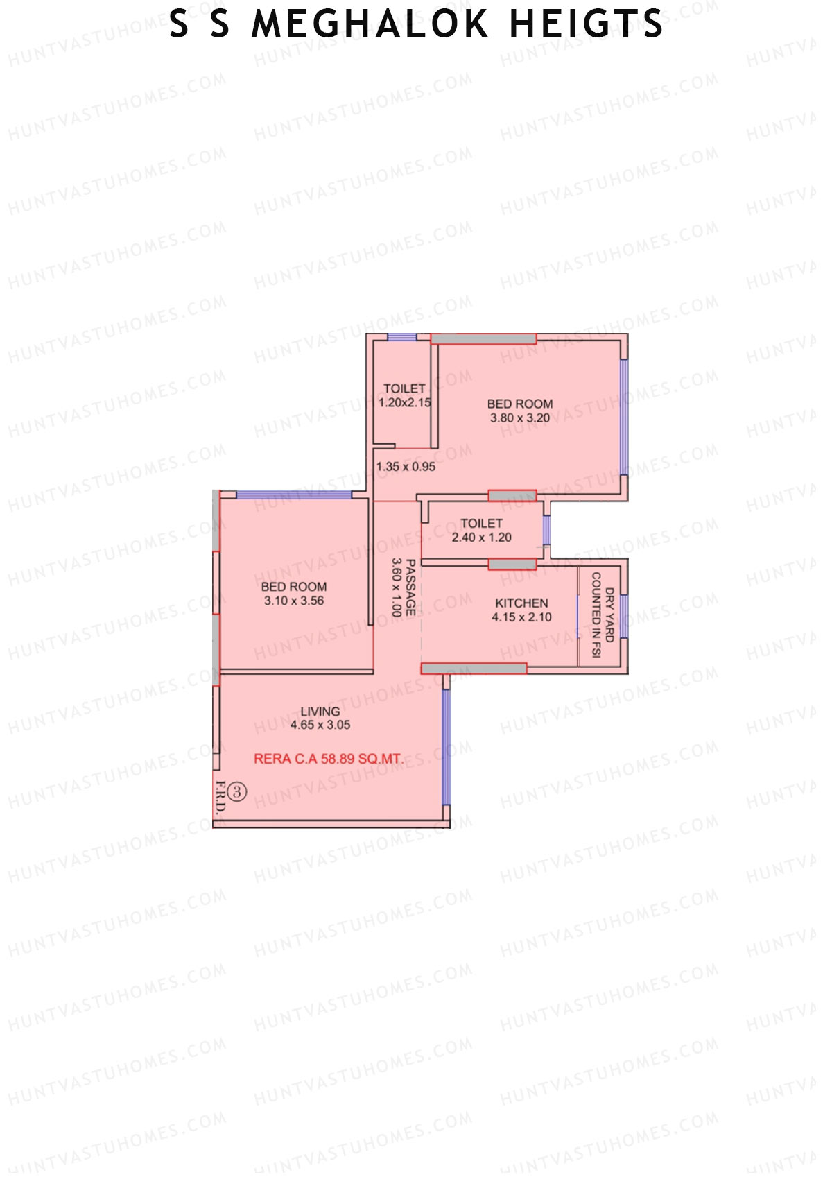 S S Meghalok Heights Block A Unit 3 Floor Plan