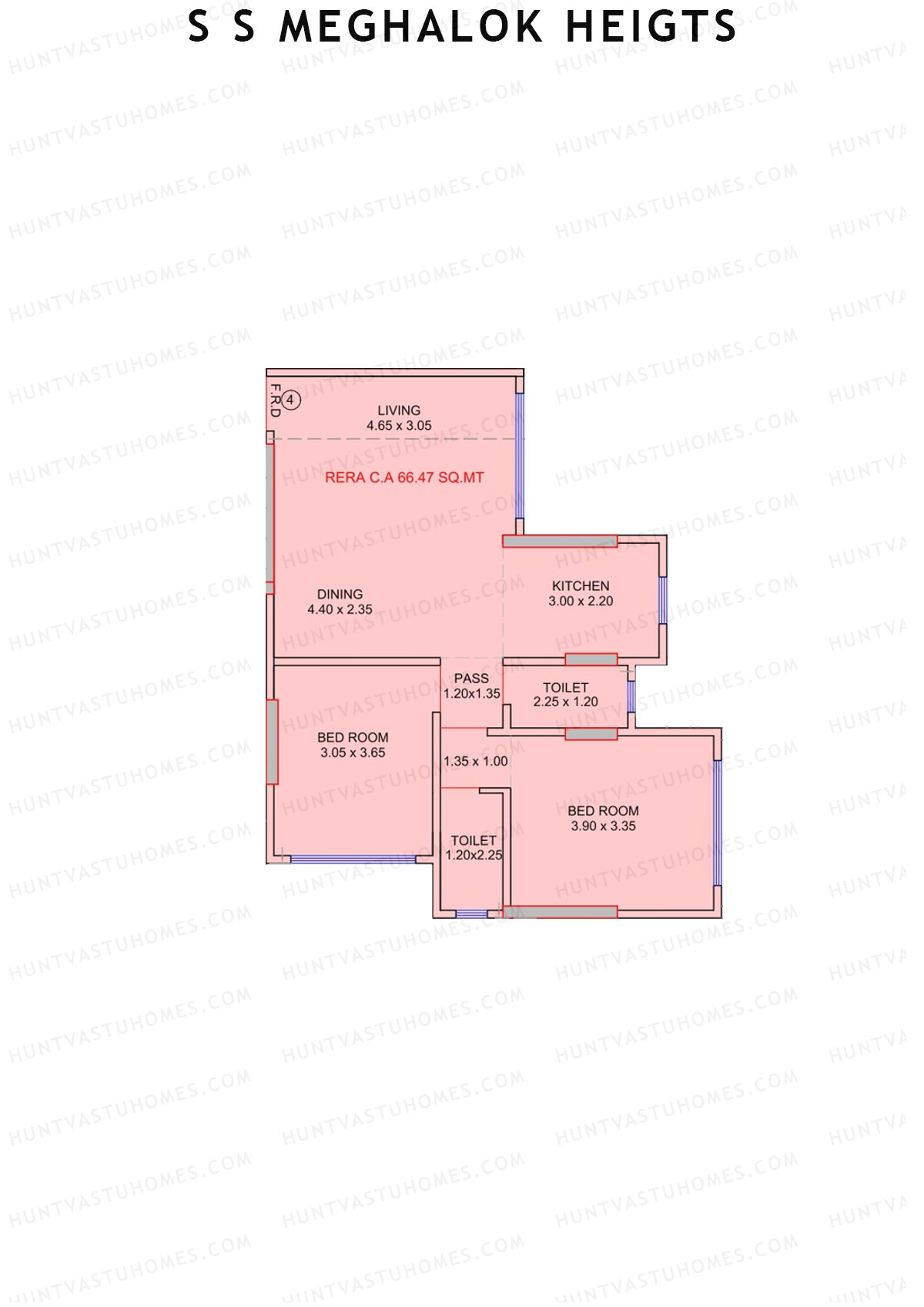 S S Meghalok Heights Block A Unit 4 Floor Plan