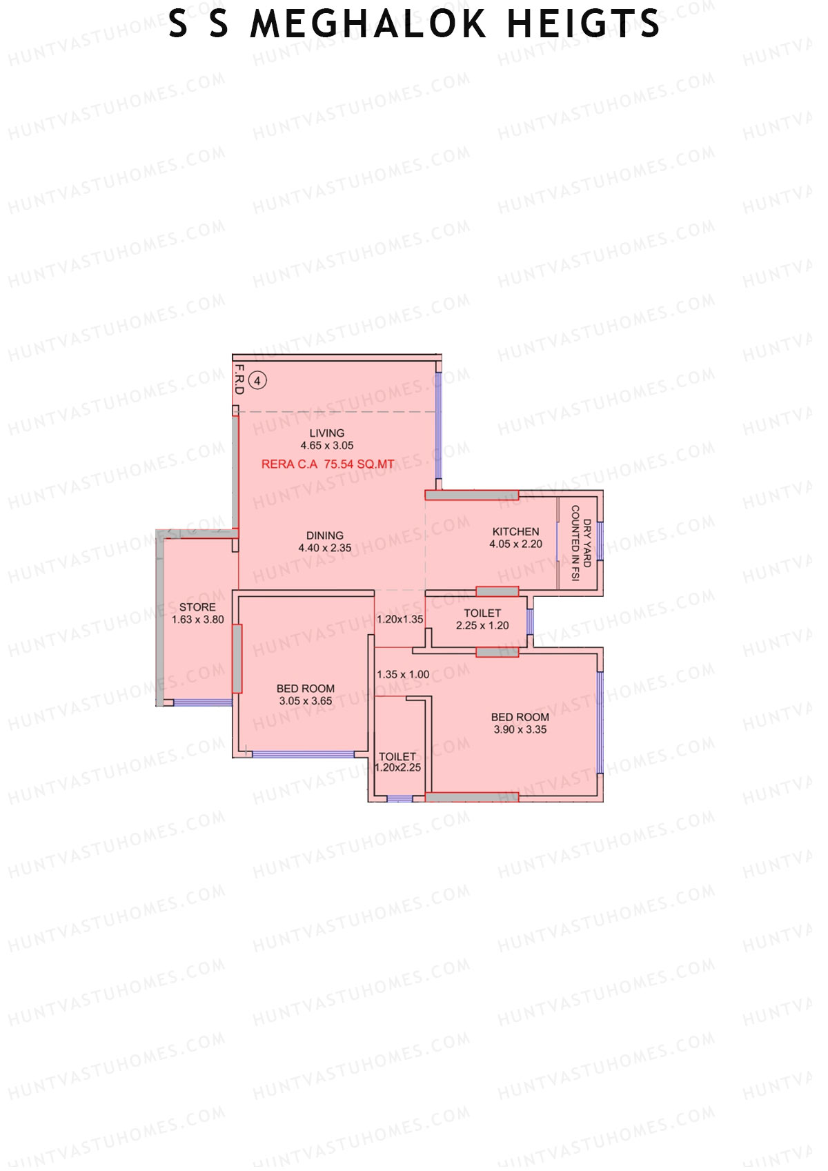 S S Meghalok Heights Block A Unit 4 Floor Plan