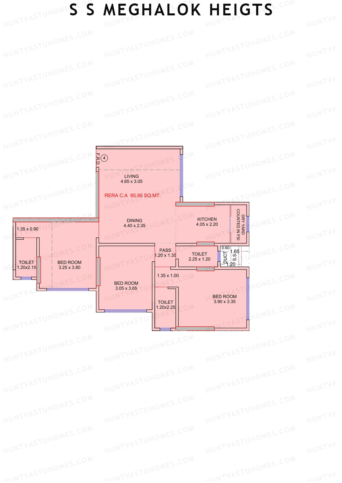 S S Meghalok Heights Block A Unit 4 Floor Plan