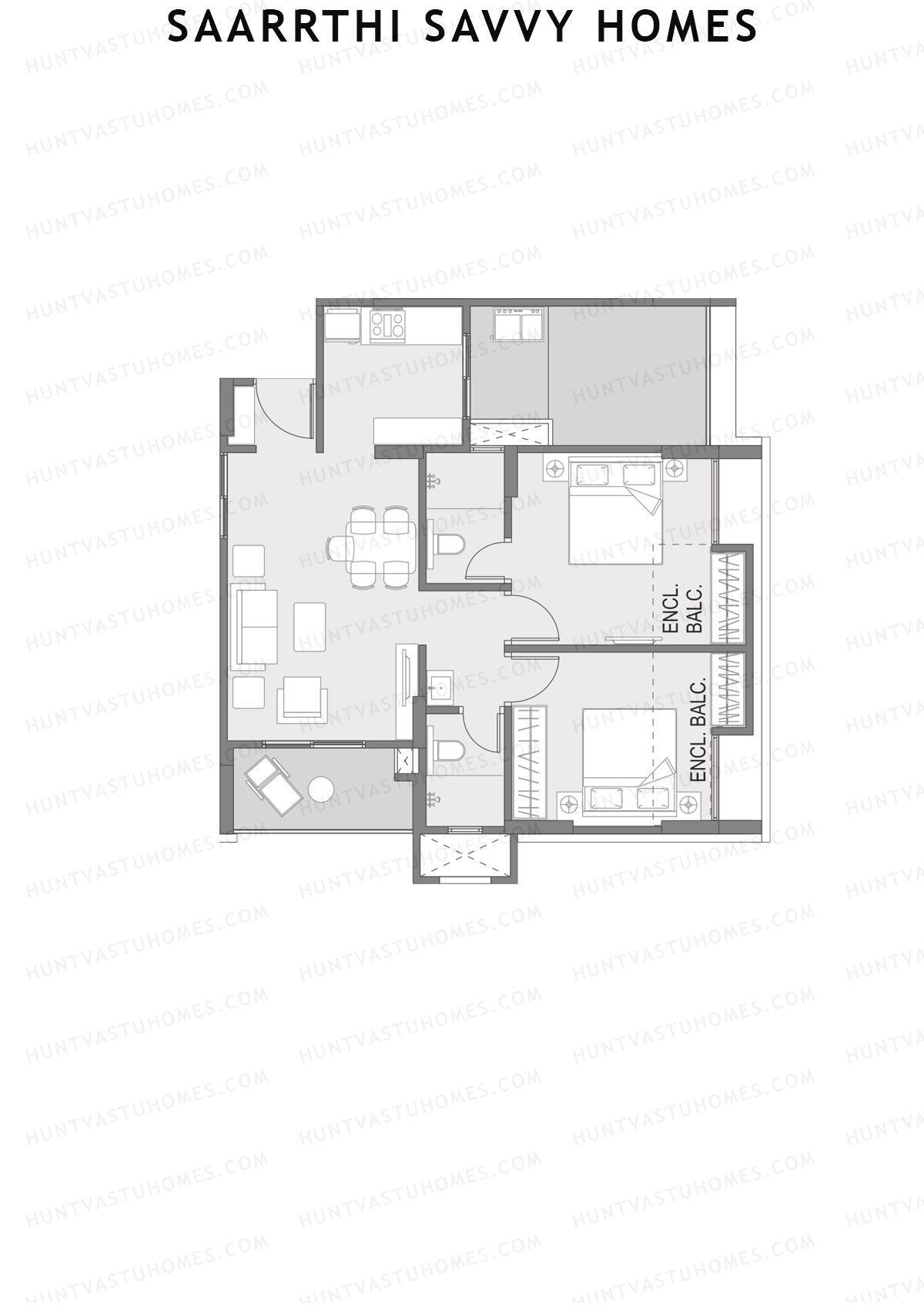 Saarrthi Savvy Homes Block A Unit 2 Floor Plan