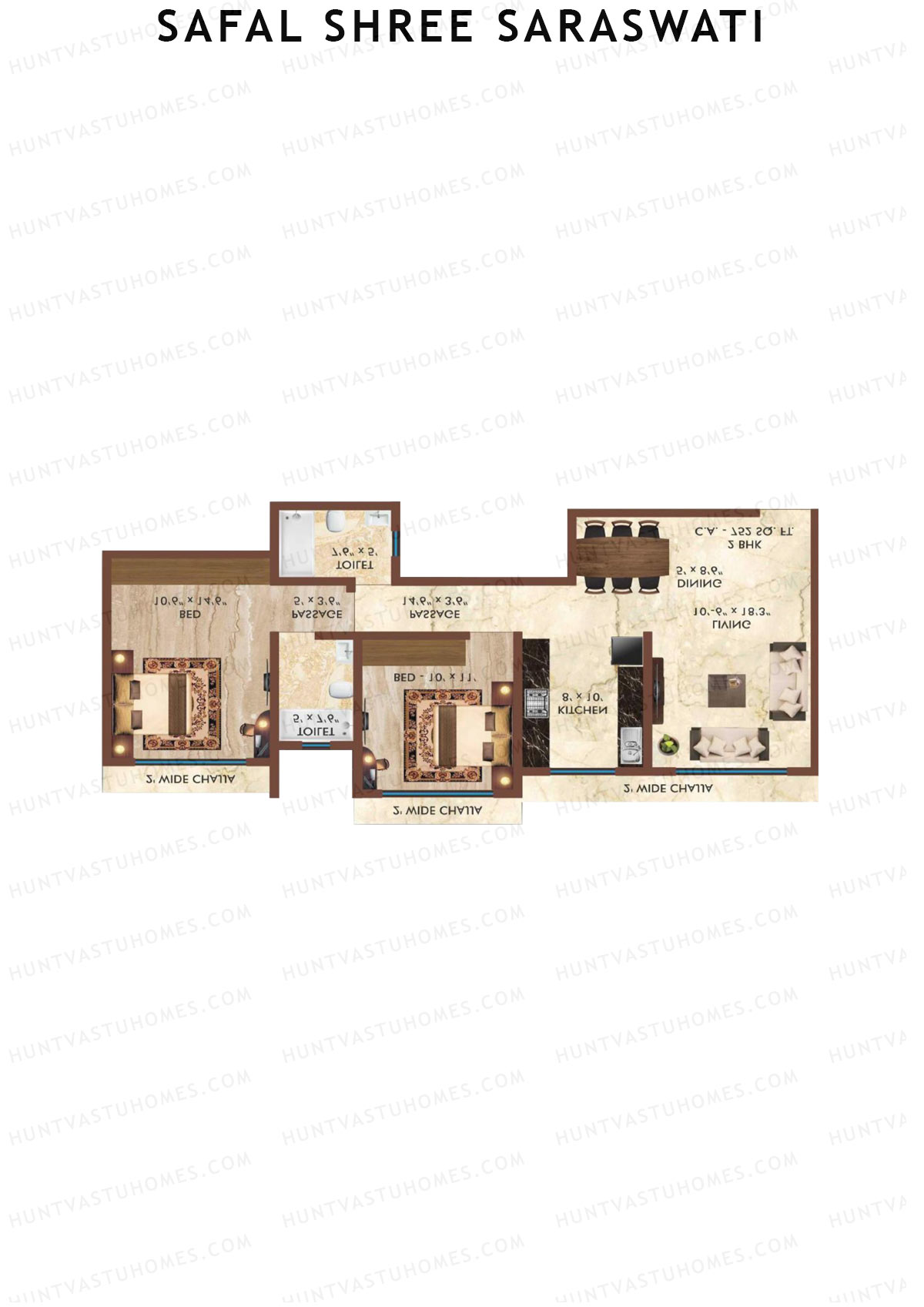 Safal Shree Saraswati Wing A1 Unit 2 Floor Plan