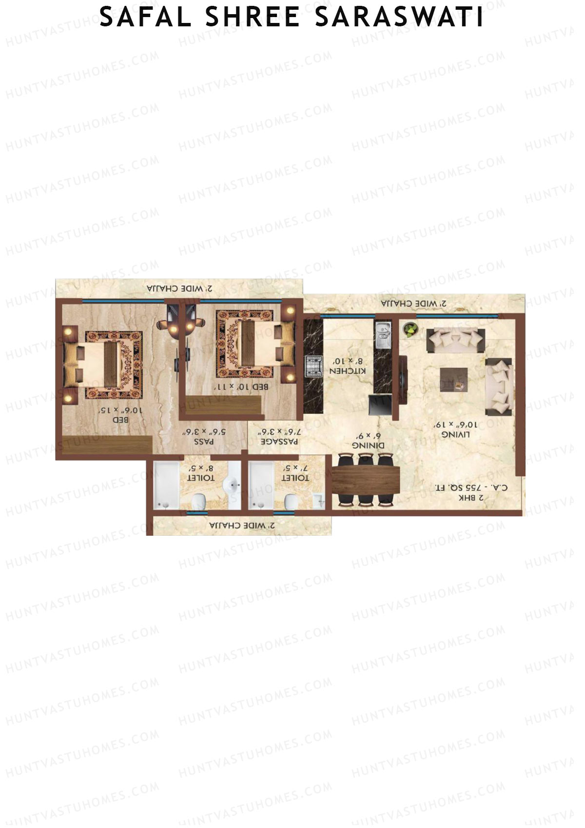 Safal Shree Saraswati Wing A1 Unit 3 Floor Plan