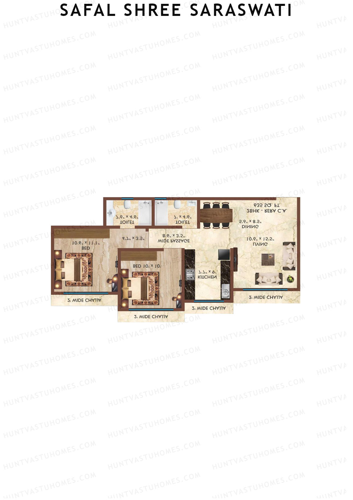 Safal Shree Saraswati Wing B6 Unit 2 Floor Plan