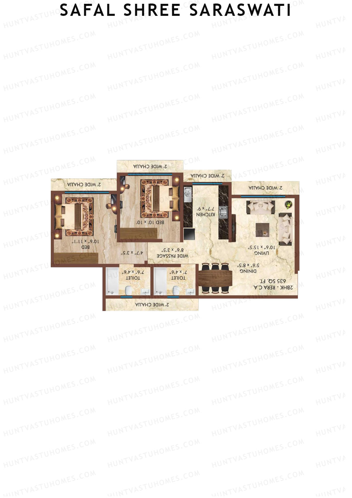 Safal Shree Saraswati Wing B6 Unit 3 Floor Plan