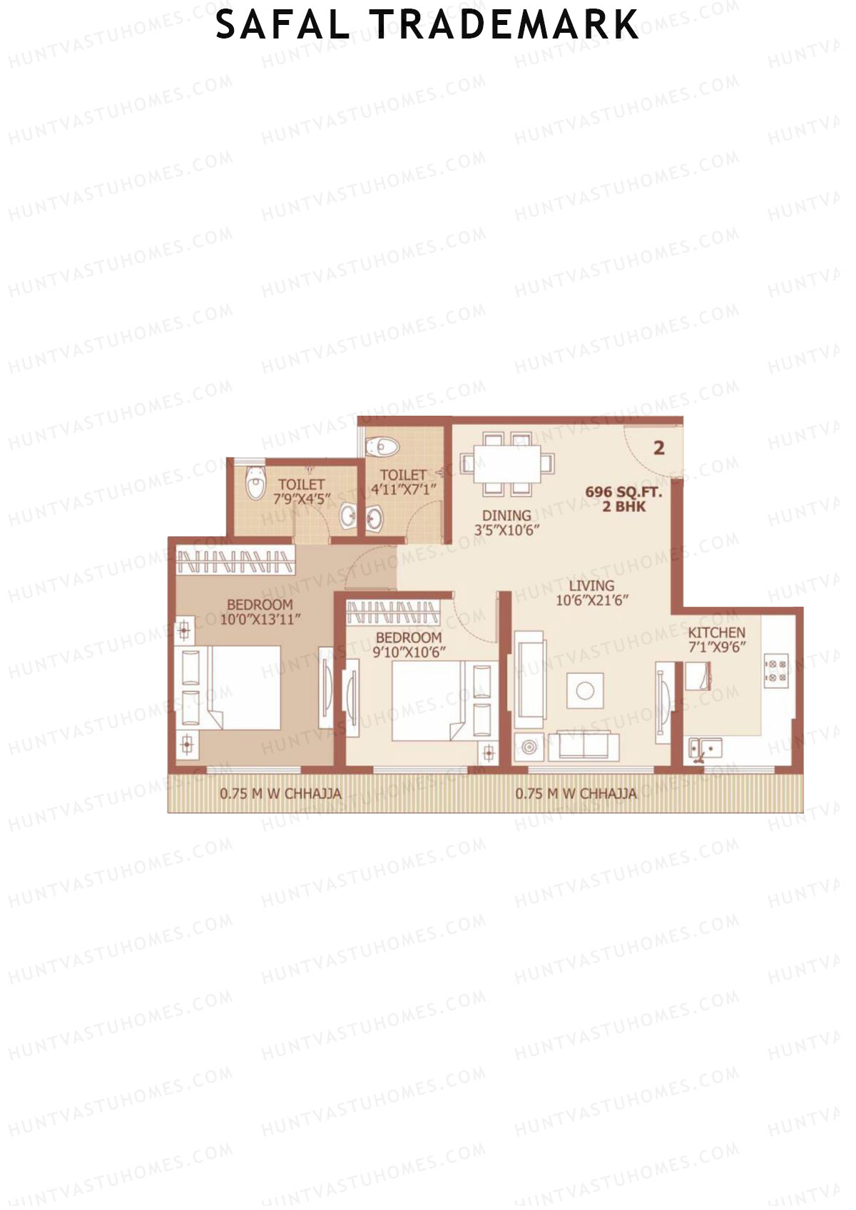 Safal Trademark Tower 3 Unit 2 Floor Plan