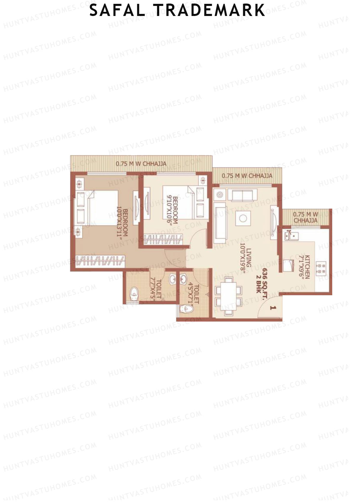 Safal Trademark Tower 4 Unit 1 Floor Plan