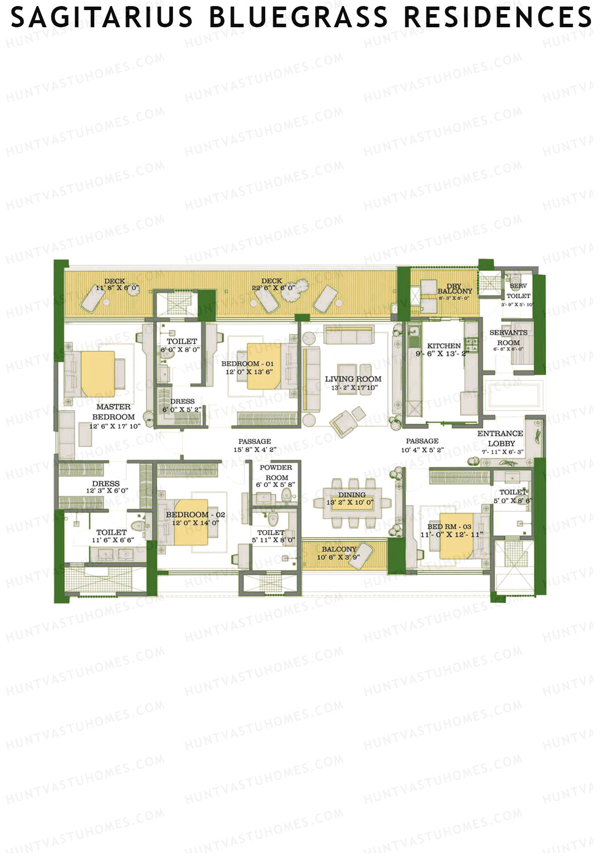 Sagitarius Bluegrass Residences Tower 1 Unit 2 Floor Plan