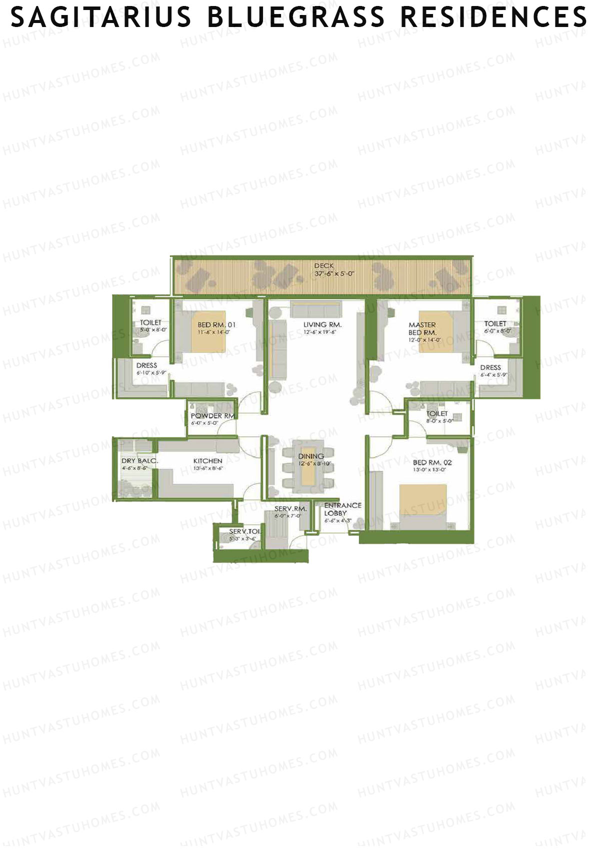 Sagitarius Bluegrass Residences Tower 1 Unit 3 Floor Plan