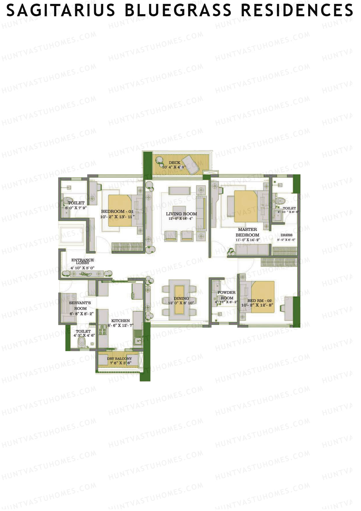 Sagitarius Bluegrass Residences Tower 3 Unit 4 Floor Plan