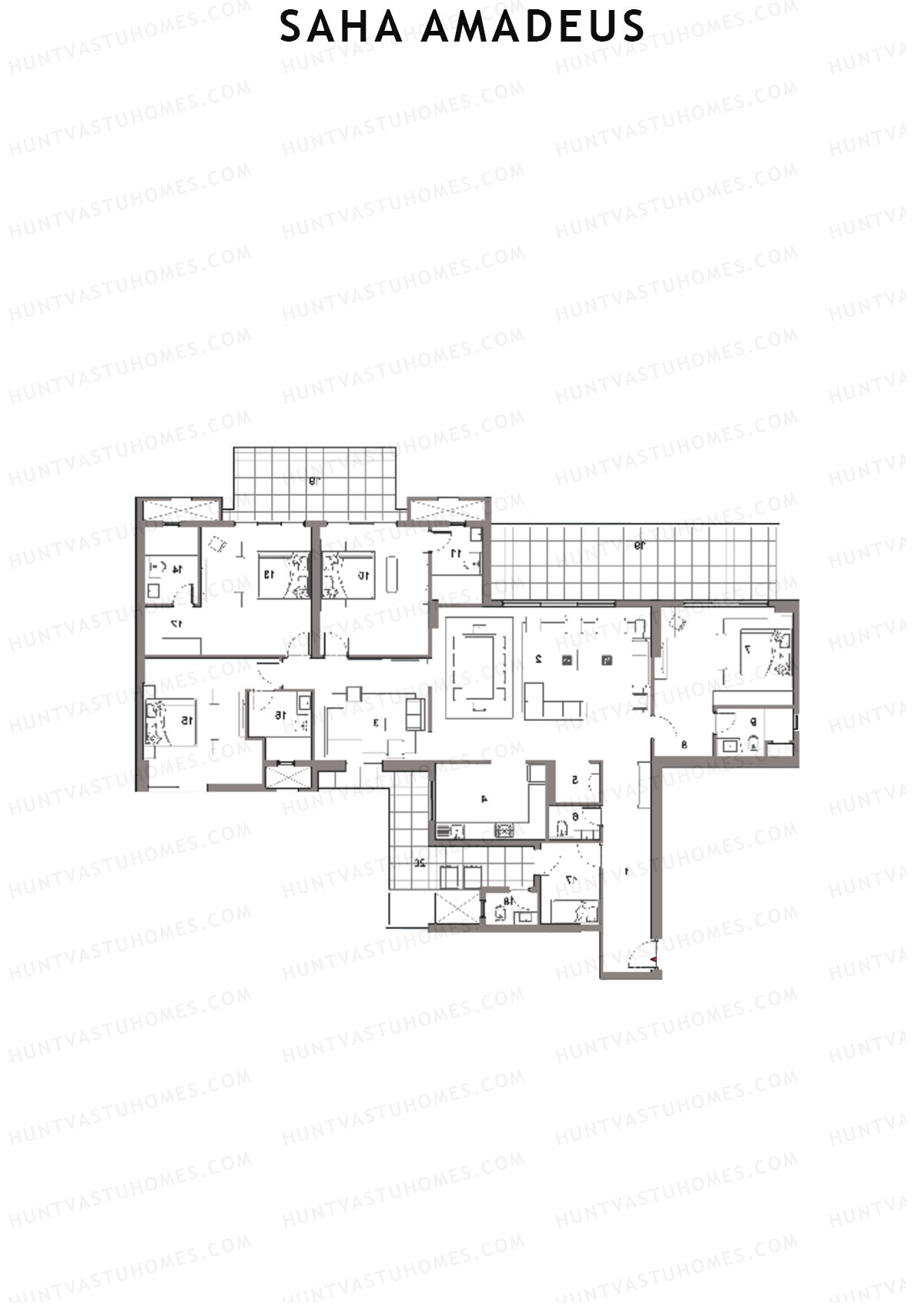 Saha Amadeus Tower A Unit 1 (Type B) Floor Plan