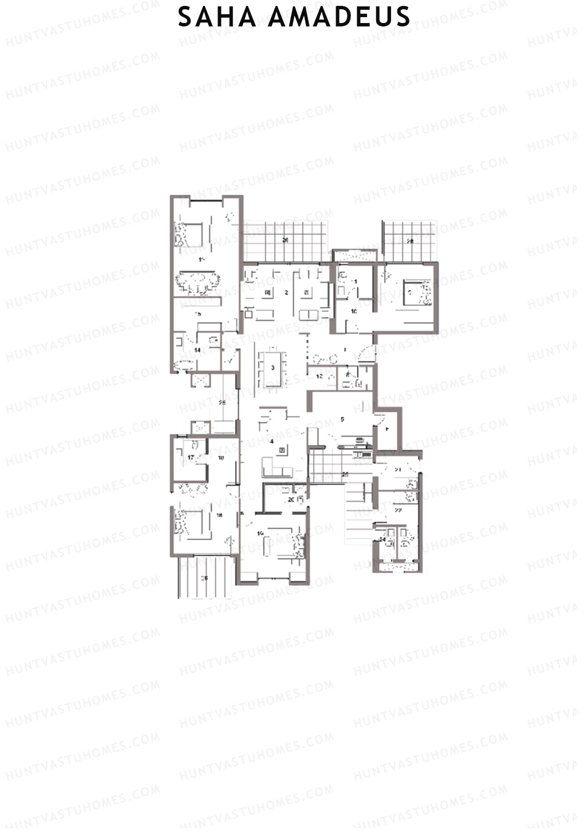 Saha Amadeus Tower B Unit 1 (Type A) Floor Plan