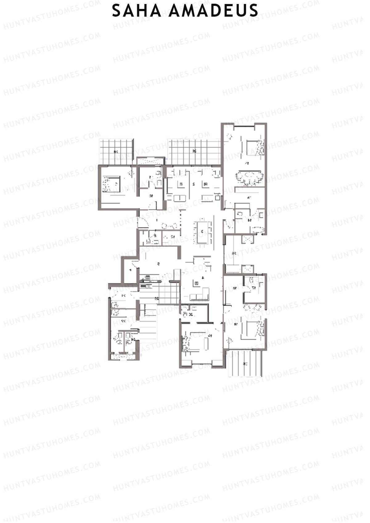 Saha Amadeus Tower B Unit 2 (Type A) Floor Plan