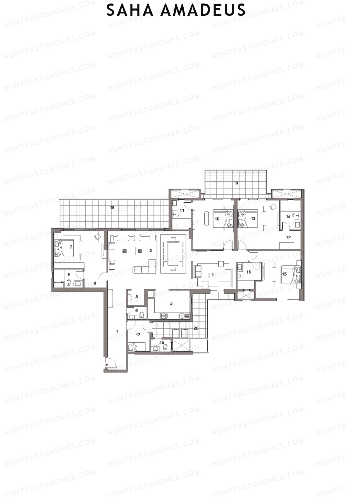 Saha Amadeus Tower C Unit 2 (Type B) Floor Plan