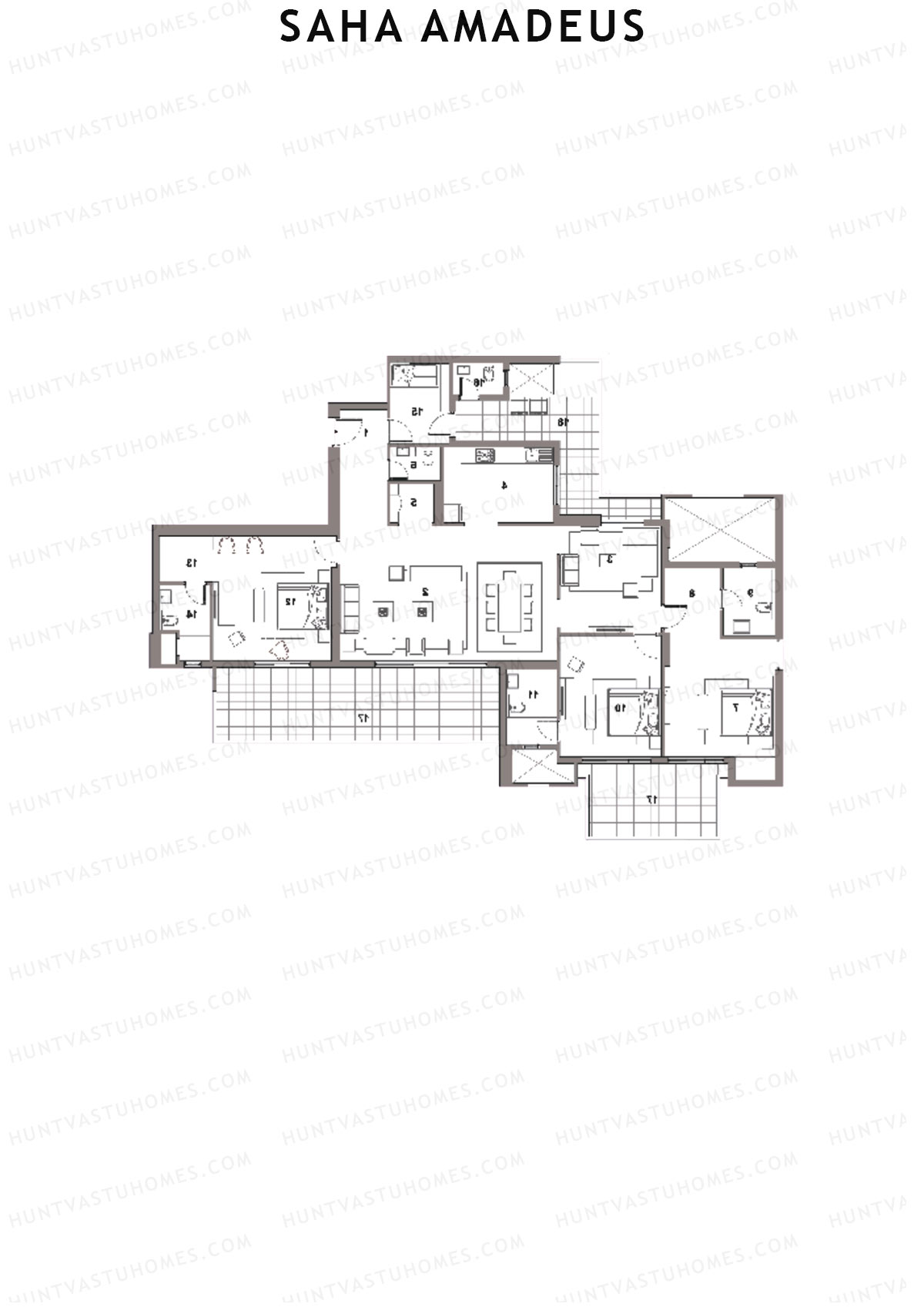 Saha Amadeus Tower C Unit 3 (Type C) Floor Plan