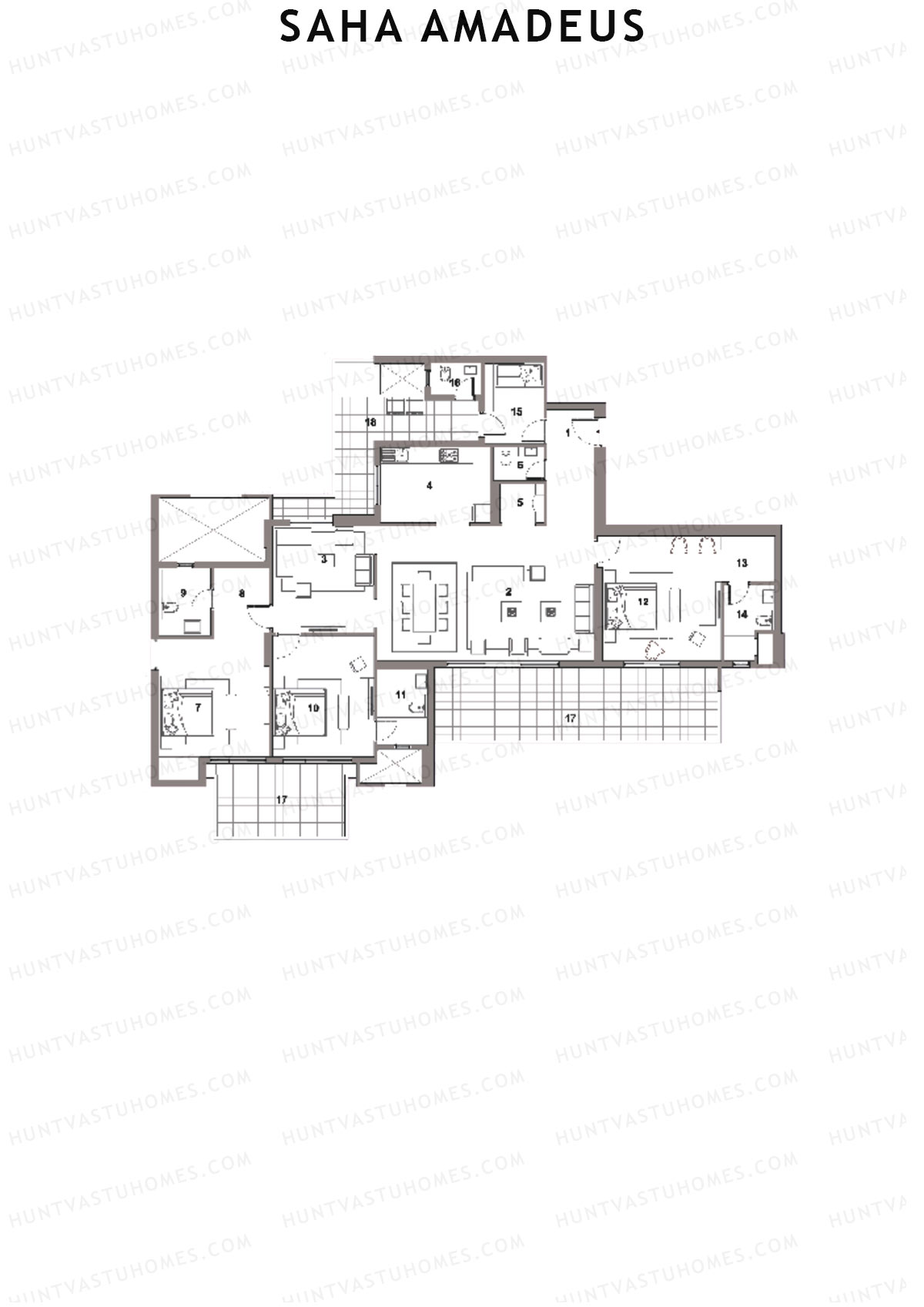 Saha Amadeus Tower C Unit 4 (Type C) Floor Plan