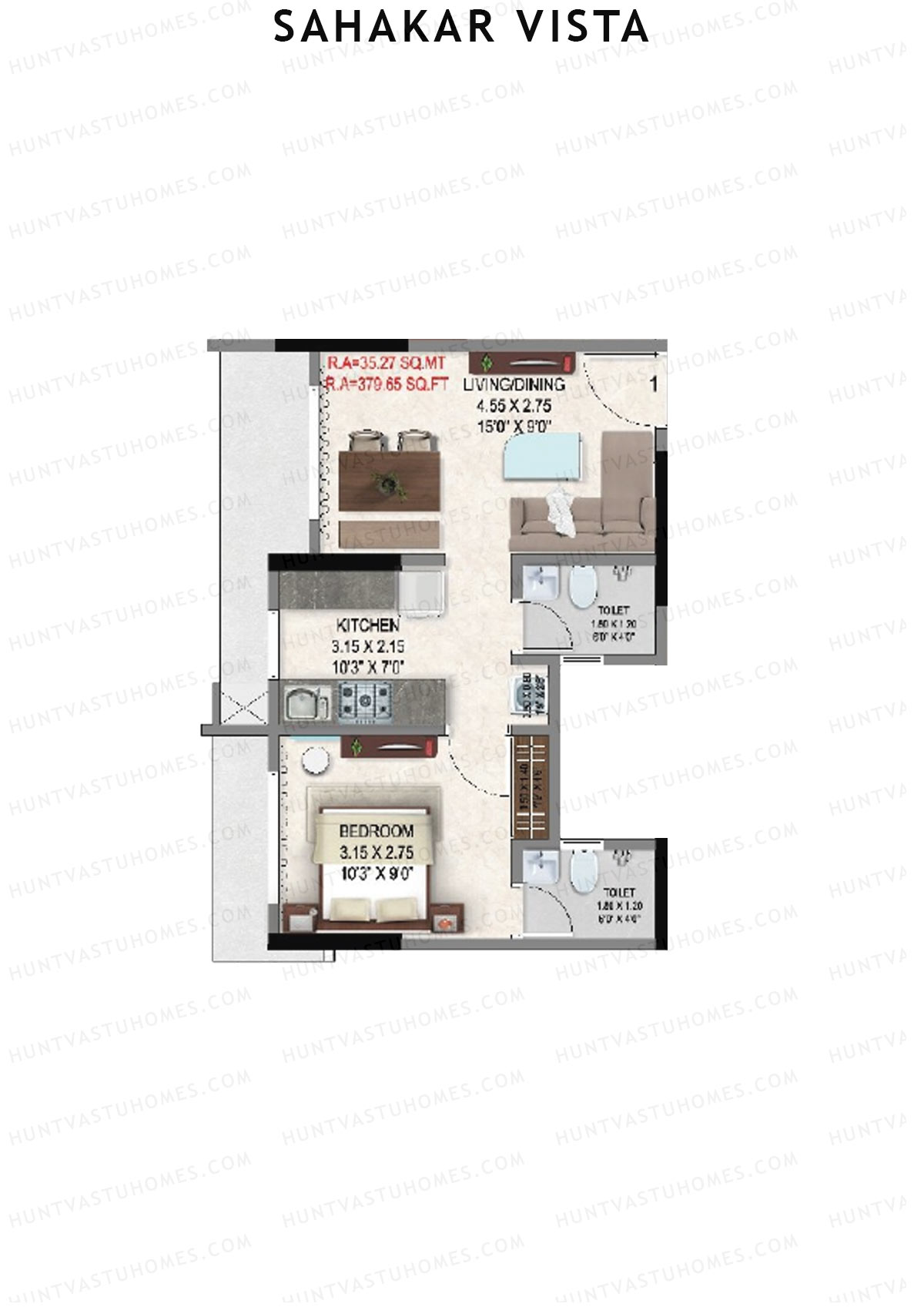 Sahakar Vista Wing A Unit 1 Floor Plan
