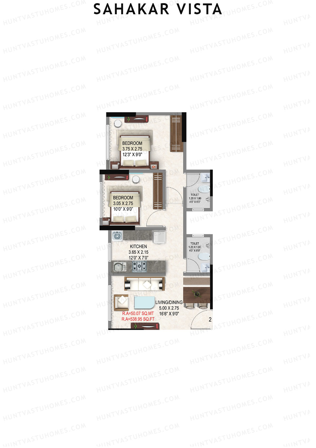 Sahakar Vista Wing A Unit 2 Floor Plan