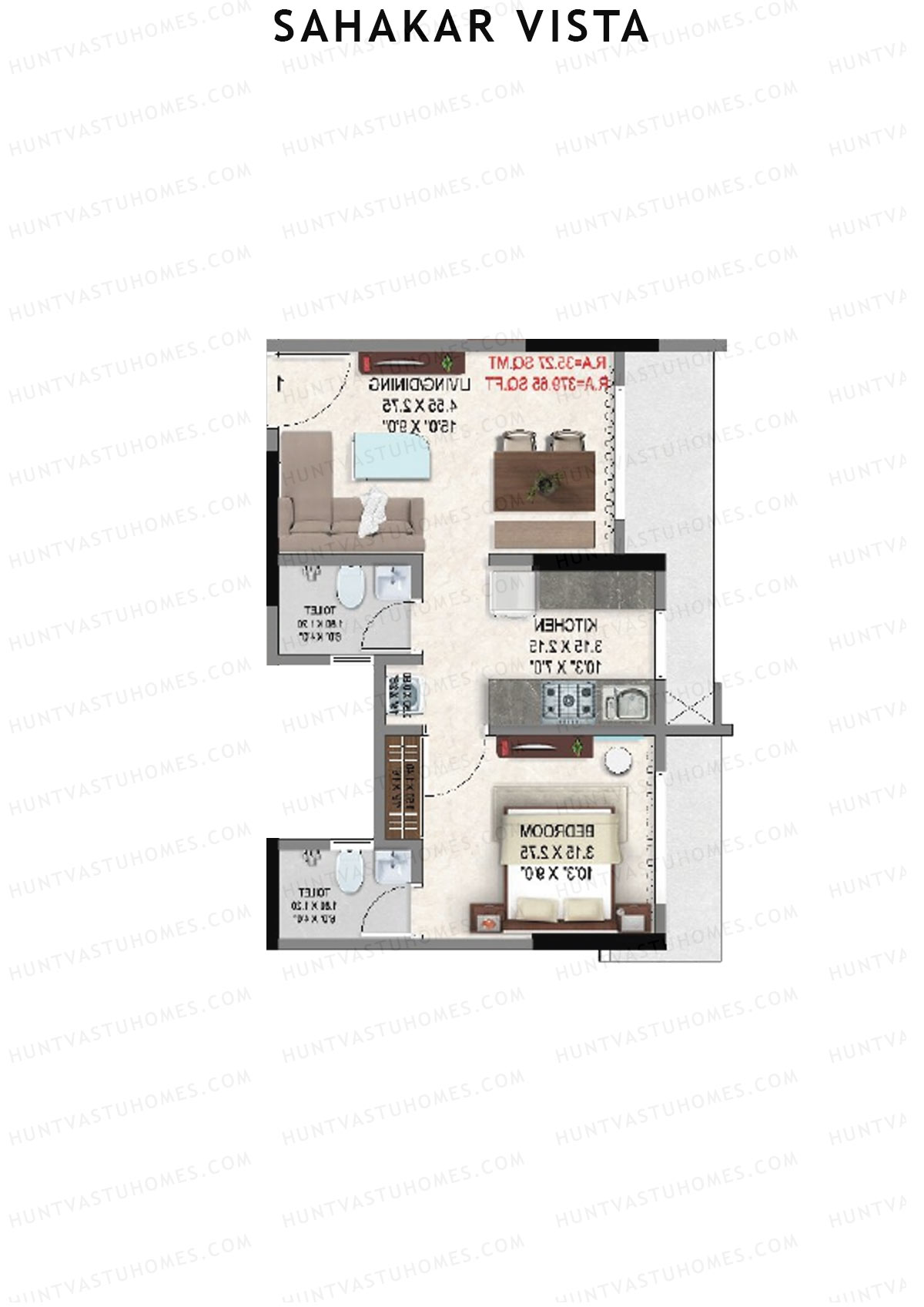 Sahakar Vista Wing B Unit 2 Floor Plan