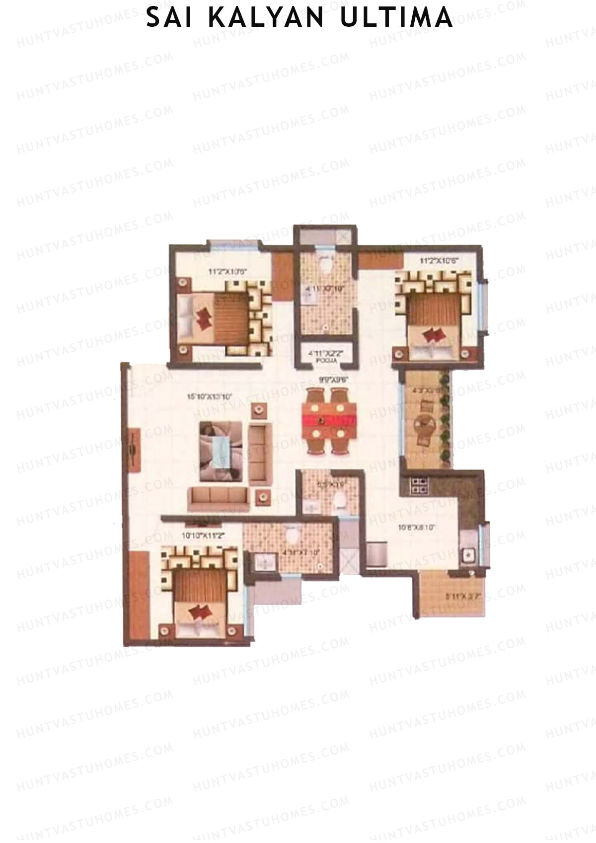 Sai Kalyan Ultima Tower B Unit 6 Floor Plan