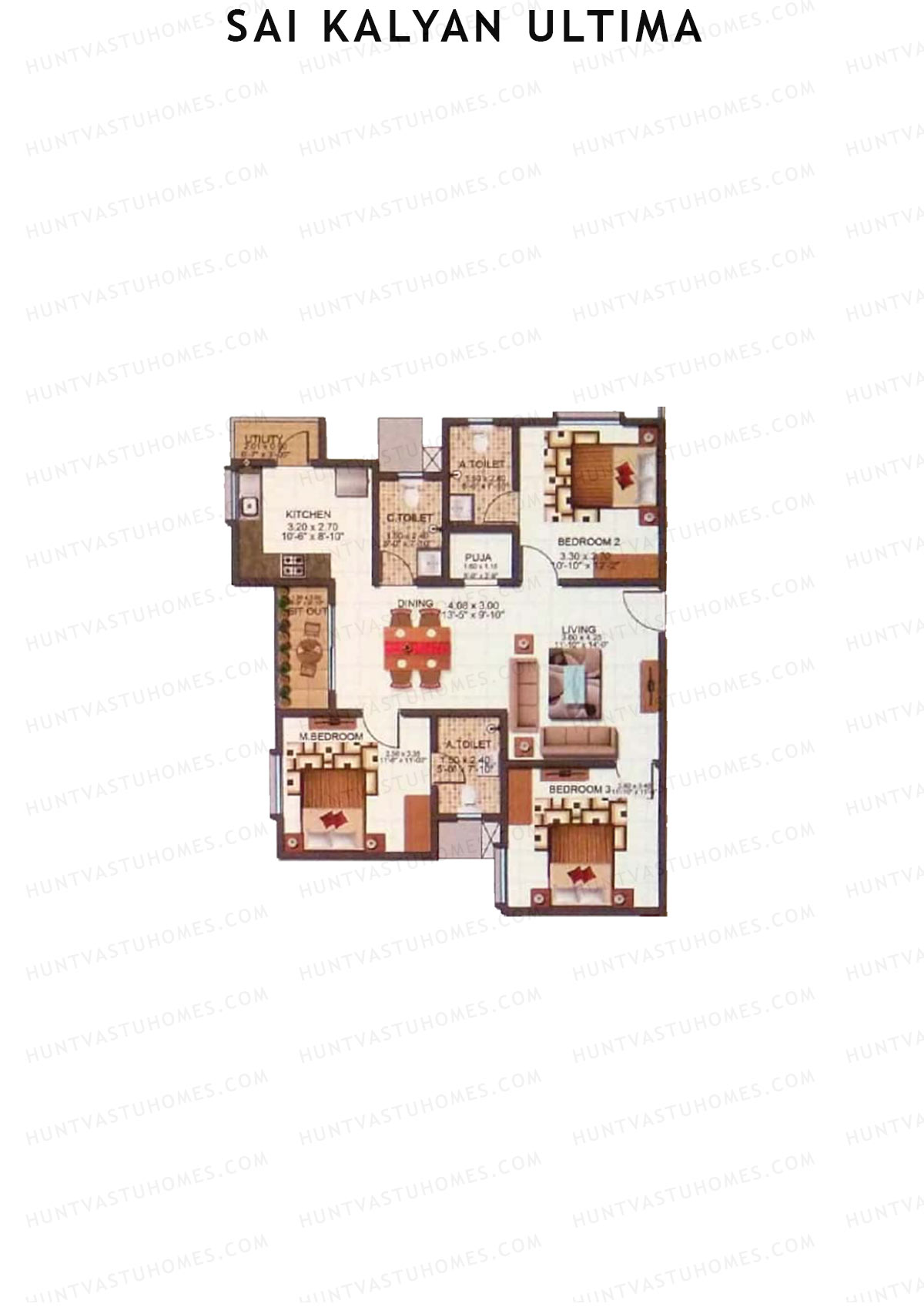 Sai Kalyan Ultima Tower C Unit 1 Floor Plan